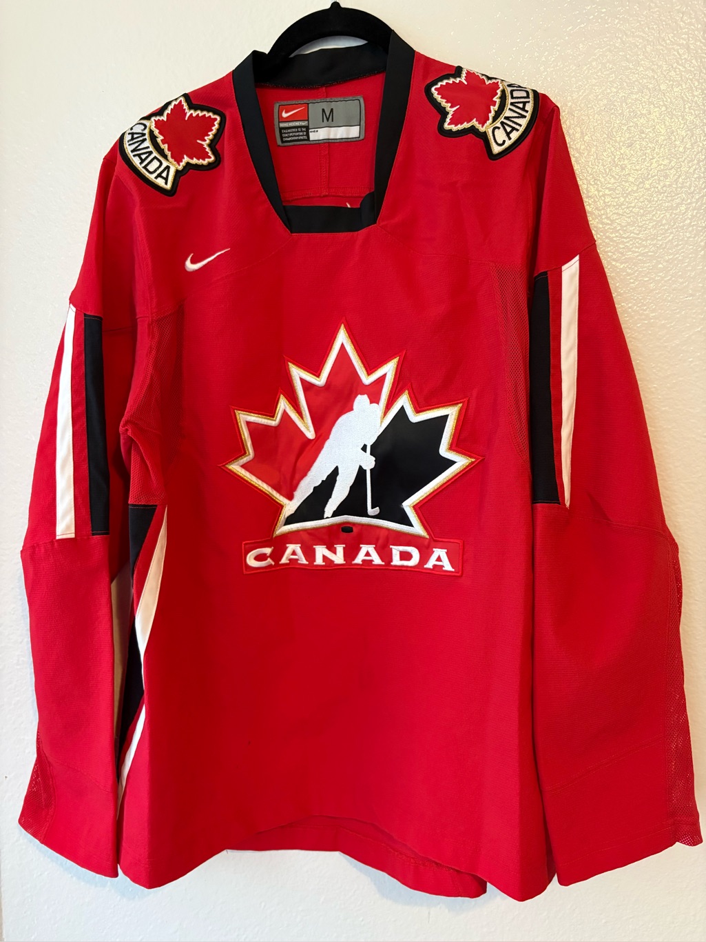 201416 Nike World Jr Team Canada Iihf Semi Pro Red Hockey Jersey Size Medium